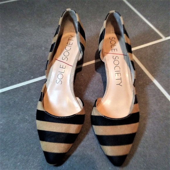 Sole Society Jenn Heels Black & Camel Pumps Size 6.5 - Picture 6 of 7